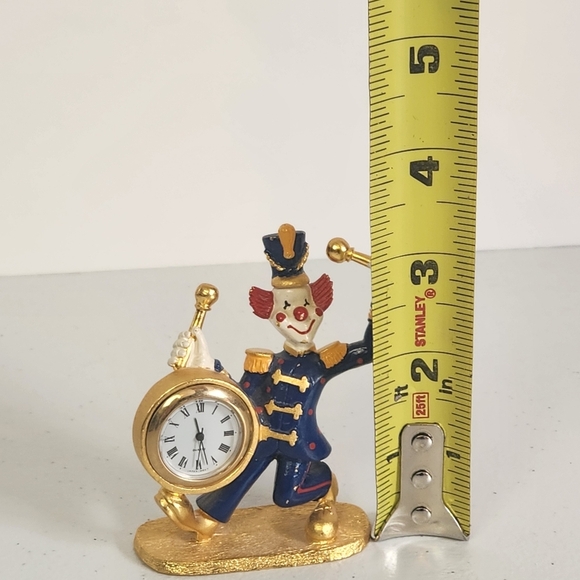 Spoontiques Clown Marching Band Bass Drummer Drum Clock Swarovski Crystal - Picture 7 of 7